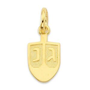 Solid 10k Gold Dreidel with Jump Ring - Religious Jewelry Gifts